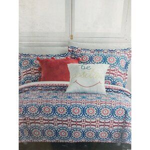 Chic Home Design Tristan 4 Pcs Reversible Quilt Set Twin Size Multicolor Floral